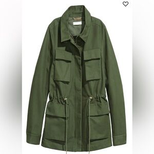 New H&M Army Green Military Field Jacket